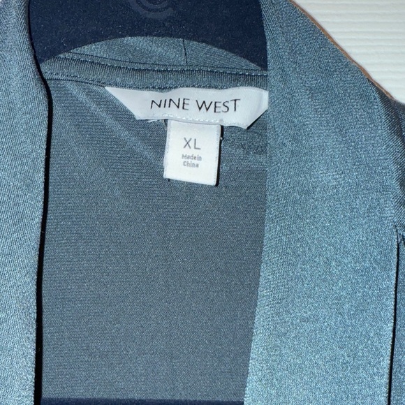 Nine West Women’s Teal Draped Long Sleeve Top - Size XL - Picture 2 of 6